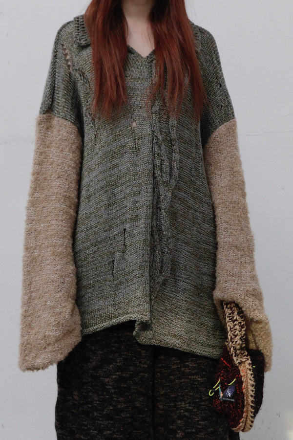 Vitelli metal olive super sweater FW22_OKT_A006